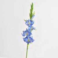 Dekorasi Rumah Minimalis Biru Bunga Gladiolus PU Buatan untuk Kamar Tidur