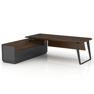 Bureau de direction en bois massif, mobilier de bureau - Product Image 1