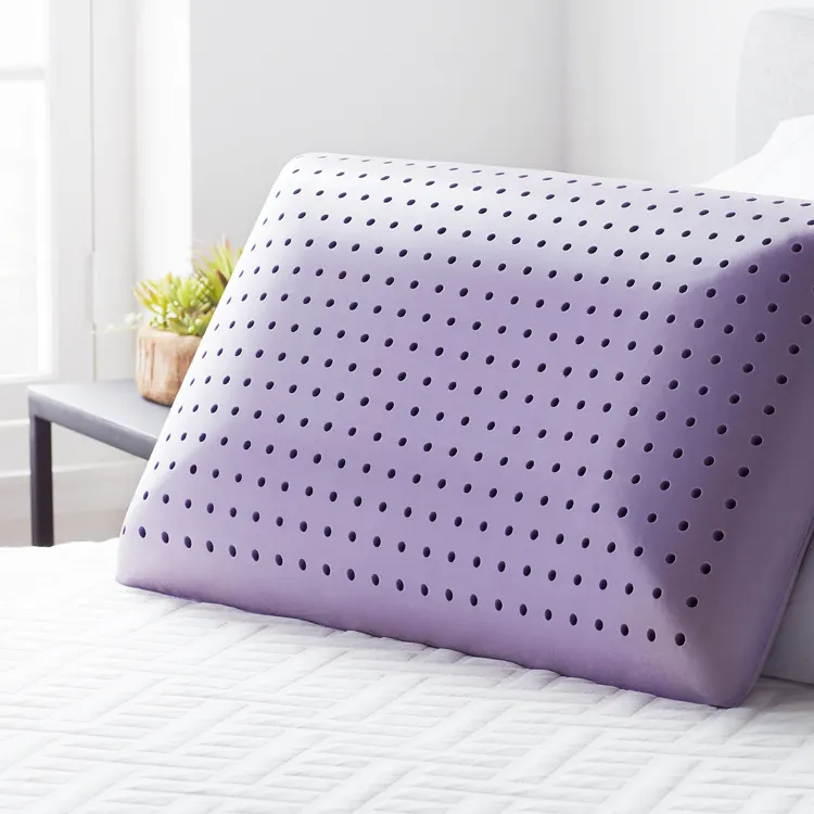 Breathable Orthopedic Memory foam Pillow Lavender Ventilated Infused Massage Pillow