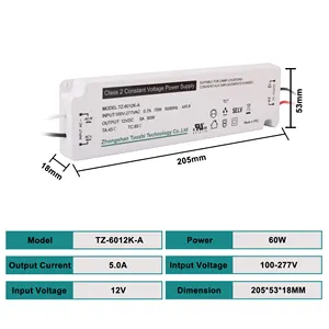 New Function constant voltage UL Ultra-thin LED Power Supply 60W