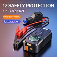 High-Pressure Car Air Pump Tire Inflator LED Light USB-A Charging-Emergency Start All-In-One 12V for Car/Truck/Motorcycle/SUV