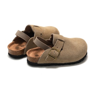 Unisex autunno inverno <span class=keywords><strong>sandali</strong></span> per bambini in sughero vera pelle <span class=keywords><strong>da</strong></span> esterno pantofole <span class=keywords><strong>da</strong></span> <span class=keywords><strong>spiaggia</strong></span> berretto a punta piatta ragazza in pelle Nubuck Slip-On - Product Image 4