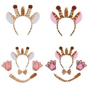 Bandeau d'oreille de <span class=keywords><strong>girafe</strong></span> en tissu pour Halloween, pour les fêtes d'enfants, les spectacles, les tenues de fête, les accessoires de tête - Product Image 4