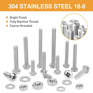 304 Stainless Steel Screw Kit 615Pcs American Standard Phillips Head Screws Nuts In <b>Box</b> <b>Tool</b> Case - Product Image 3