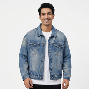 High Street Trendy Men's and Women's Coats Washed Blue <b>Denim</b> <b>Jackets</b> Unisex Washed <b>Denim</b> <b>Jackets</b> - Product Image 1