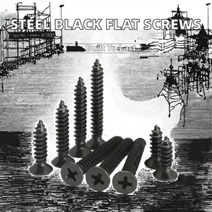 สกรูเกลียวปล่อยหัวแบนเหล็กกล้าชั้น 4 เคลือบสีดำออกไซด์ ขนาด M1.4-M1.8 M2-M3 M4 สำหรับงานไม้ เกลียวมาตรฐาน ระบบเมตริก - Product Image 2