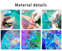 Décorations de Noël en gros : Ornements LED holographiques prismatiques, bonhomme de neige et renne lumineux irisés pour sapin de Noël et décorations de maison pour les fêtes