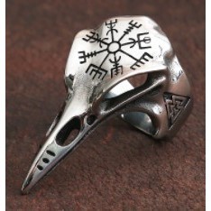 European Style Titanium Steel Bird Beak <b>Ring</b> <b>Silver</b> Men's Punk Animal Retro Jewelry Gift - Product Image 1
