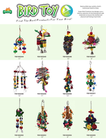 Accessoires d'oiseaux de compagnie Oiseaux durables Jouets à mâcher Grands jouets colorés pour perroquet Ara Pet Oiseau Balançoire Jouet Perroquet Carton en bois