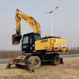 Excavadora de ruedas Hyundai 210W-7 de segunda mano, 21 toneladas, excavadora de ruedas mediana original coreana en stock. - Product Image 4