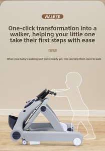 Marche-bébé multifonctionnel 4-en-1 anti-renversement avec musique, siège pliable et hauteur réglable pour les tout-petits de 0 à 3 ans (charge de 10 kg) - Product Image 6