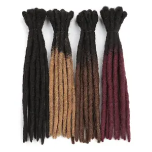 Extensões de cabelo sintético, feitas à mão, extensões de cabelo trançadas de crochê para homens