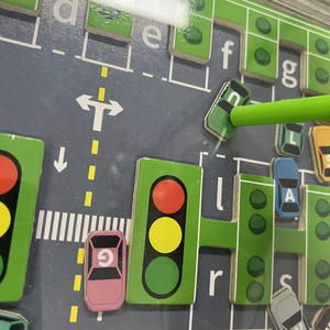 モンテッソーリファインモータースキルおもちゃ教育玩具木製学習レターパズルボード磁気アルファベット迷路ボード - Product Image 4