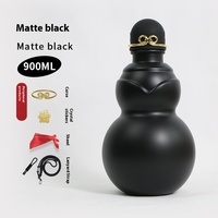 Bouteille d'eau en plastique noire de 900 ml, vente chaude, grande gourde Wukong, tasse, carafe pouvant contenir de l'eau chaude