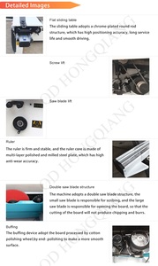 Scie à panneaux à table coulissante personnalisée, coupe horizontale à 90 degrés, machines de <span class=keywords><strong>menuiserie</strong></span> professionnelles QDHQ - Product Image 5