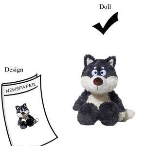 Eco-friendly Custom lupo roba giocattoli Super morbido peluche soffice animali per i bambini per giocare PP cotone riempito con fodera in rete - Product Image 6