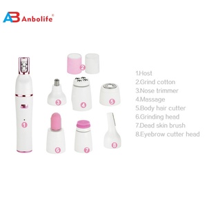 7 in 1 <strong>Electric</strong> Manicure Set Eyebrow Nose Trimmer Face Cleansing <strong>Brush</strong> <strong>Massager</strong> Women Grooming Kit Epilator