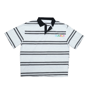 Camisetas de Hombre de Alta Calidad, Ropa Casual 100% Algodón, Ligeras, de Color Sólido, Transpirables, en Oferta, Camiseta Polo a Rayas - Product Image 3