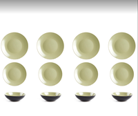 12-teiliges Oliven-Schüssel-Set Einzigartiges Design Geschirrset Küchengeschirr Mikrowellengeeignet Ofenfest Lebensmittelechtes Geschirrset