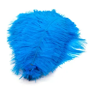 Moda 20-25cm piume di struzzo blu per artigianato decorazione di nozze centrotavola da tavola pennacchi carnevale artigianato accessori