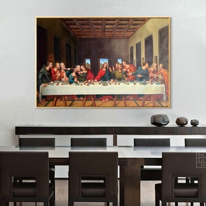 <span class=keywords><strong>Pintura</strong></span> <span class=keywords><strong>al</strong></span> Óleo Clásica Europea Pintada a Mano <span class=keywords><strong>de</strong></span> Jesús, La Última Cena, sobre Lienzo para Decoración, Retrato Impresionista, Pinturas Famosas - Product Image 3