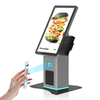 Kiosque d'inscription et de check-in en libre-service de 21,5 pouces avec écran tactile incurvé 10 points, boîtier métallique, multi-OS, Intel Core I3, SDK