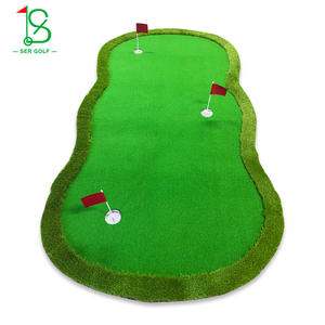 Tapis de putting artificiel Ser Golf pour intérieur et extérieur, base en mousse gazonnée 10 mm, équipement d'entraînement pour golfeurs - Product Image 1