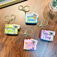Porte-clés baladeur musical Mini Cassette Record Player Boîte à musique Cadeau pour anniversaire