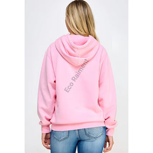 Sudadera de punto con capucha para mujer 300g venta al por mayor Jersey pesado personalizado Unisex sudaderas con capucha de gran tamaño bordadas de invierno - Product Image 6