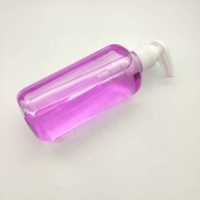 Flacon distributeur vide de 300 ml en plastique transparent PET pour désinfectant pour les mains ou savon liquide, avec pompe pulvérisatrice, forme Boston