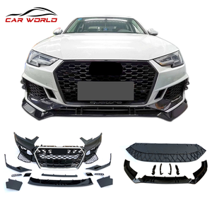A4L 2017-2019 RS4 Plastic Body Kits Front Bumper Lip Grille & Rear Bumper <b>Face</b> Kit Car Accessories - Product Image 1