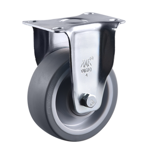 VIMA 4 Polegada <span class=keywords><strong>5</strong></span> Polegada Roda De Plástico Castor Cinza TPR PP Rodízio Rodas Do Carrinho De Compras Pesados Rodízios Giratórios com Freio - Product Image 3