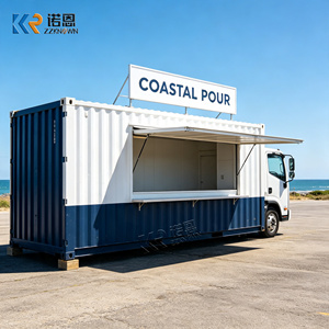 Camion carré personnalisé professionnel pour la vente de nourriture, certifié DOT, remorque à café en acier inoxydable - Product Image 3