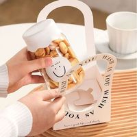 Caja de Embalaje Blanca para Repostería, Caja para Pastel para Llevar, Caja con Ventana Transparente y Lazo