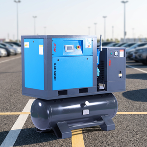 Compresor de Tornillo Integrado 4 en 1 de 7.5KW 10HP con Secador de Aire y Tanque de Aire de 12L, 8 Bar, 380V 50Hz - Product Image 3