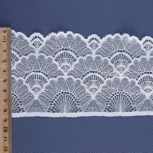 Dentelle élastique blanche en nylon pour accessoires vestimentaires, voile de mariée, nouvelle lingerie, bordure en dentelle brodée 8-9 cm - Product Image 6