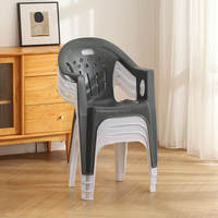 Chaise d'extérieur moderne et simple avec accoudoirs et dossier, chaise de plage, chaise de loisirs d'extérieur