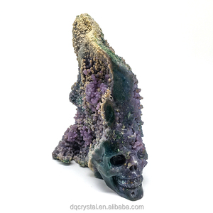 Wholesale Natural <strong>Crystal</strong> Grape Agate Skulls Stone <strong>Crystal</strong> <strong>Craft</strong> Carved Purple Grape Agate Skulls <strong>for</strong> Decoration - Product Image 5