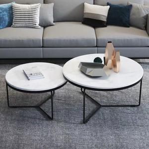 Offres Limitées <span class=keywords><strong>Table</strong></span> Basse <span class=keywords><strong>de</strong></span> Salon Design Rond Élégant avec Plateau en Pierre Durable <span class=keywords><strong>de</strong></span> Luxe Léger et Pieds Dorés - Product Image 5