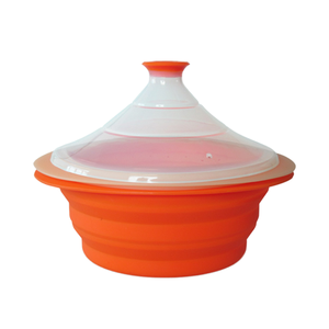 Vaporizador <span class=keywords><strong>plegable</strong></span> portátil de <span class=keywords><strong>silicona</strong></span> de grado alimenticio con tapa, suministros de cocina resistentes a altas temperaturas, utensilios de cocina - Product Image 4