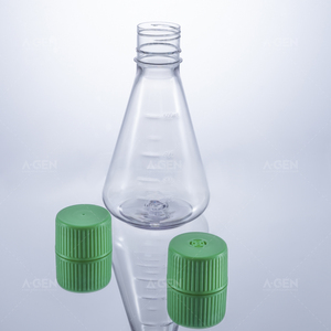 Flacon Erlenmeyer en plastique de laboratoire de 500ml Flacon de culture triangulaire pour culture cellulaire avec échelle (couvercle respirant et couvercle scellé) - Product Image 3