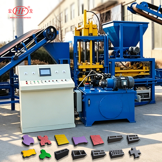QT4-15s Automatic Brick Making Machine Labor Saving for Building Material Workshops with 2000-8000m² Floor Area Brick Machinery