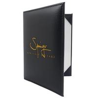 Porte-diplôme multifonction en cuir PU avec 8 coins de protection A4