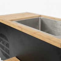 Bañera de Hielo Todo en Uno de Madera y Acero Inoxidable con Enfriador Inteligente de Doble Temperatura y Ozono para Terapia de Frío, Recuperación y Tratamiento Deportivo