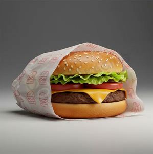 Sacs en papier jetables personnalisés avec logo, revêtement PE de qualité alimentaire, vente en gros pour les restaurants de burgers et de poulet frit - Product Image 2