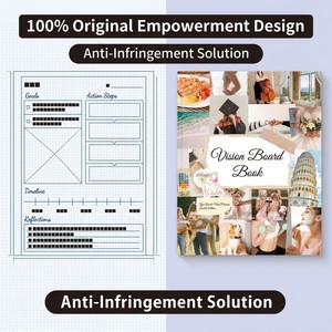 Original Design ZS-PC0075 Vision Board DIY <b>Scrapbook</b> Kit Mindfulness Journal for Female Empowerment Online Retailers - Product Image 4