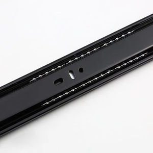 Riel de cierre suave para cajones, riel de amortiguación de bolas de acero de tres secciones, material de hierro de 45 mm para uso en baños y hoteles - Product Image 5