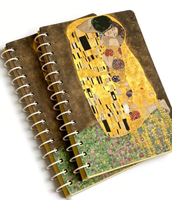 Carnet de notes de bureau pour adultes au design unique, personnalisé, couverture rigide, style peinture à l'huile rétro, reliure spirale, impression sur carton.