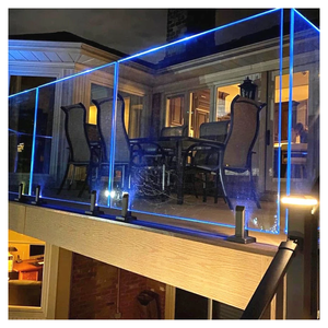 Rampe en verre pour clôture de piscine ACE avec système d'éclairage à <span class=keywords><strong>LED</strong></span> Accessoires de main courante supérieure fabriqués en Chine - Product Image 1
