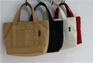 Sac fourre-tout en toile de coton carré simple et original, petit, mignon et tendance, avec bandoulière réglable - Product Image 3